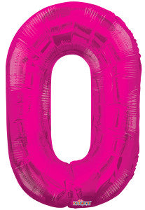 Globo MetÌÁlico 34 N̼mero 0 Rosa