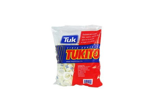 Cinta Transparente Tukito 12 mm x 2.5m C/120