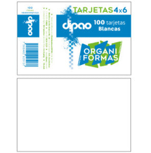 Tarjeta Blanca Dipao 4X6 C/100