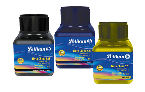 Tinta China Pelikan 523 17ml  Rojo C/10