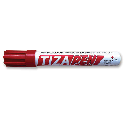 Marcador Pizarrón Baco Tizapen Rojo Metal C/12