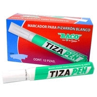 Marcador Pizarrón Baco Tizapen Verde Plástico C/12