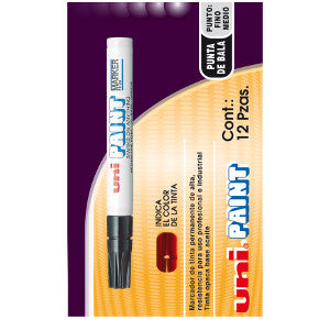 Marcador Permanente Uni Paint PX-20 Rojo C/12