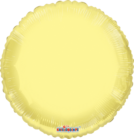 Globo Metálico 18C Solid Yellow Macaron Round