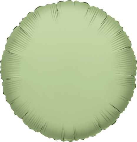 Globo Metálico 18C Verde Olivo Sólido Circulo