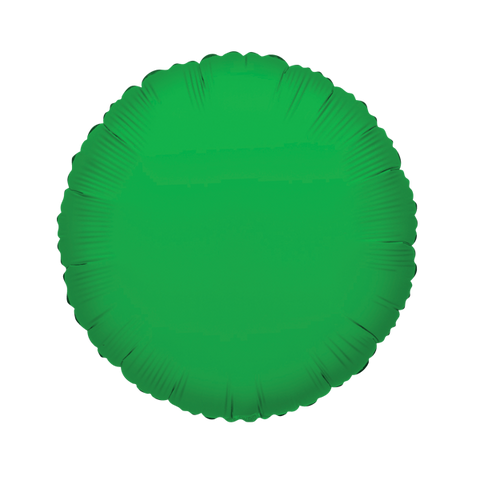 Globo Metálico 18C Círculo Sólido Verde Bandera