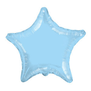 Globo Metálico 22S Estrella Sólido Azul Cielo