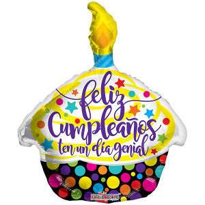 Globo Metálico 18 Feliz Cumpleaños Cupcake