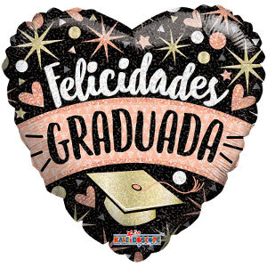 Globo MetÌÁlico 18H Felicidades Graduada Chic