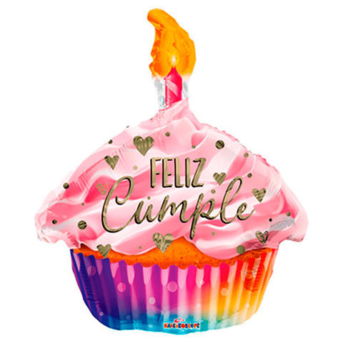 Globo Metálico 18Q Cupcake Trendy