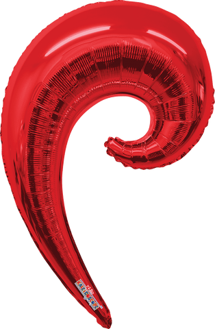 Globo Metálico Kurly Wave Rojo