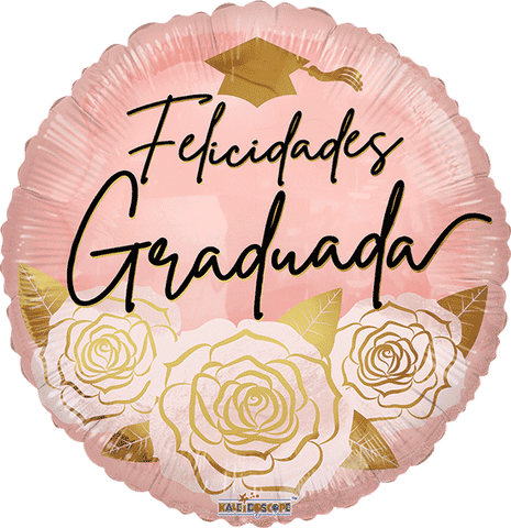 Globo Metálico C Graduada Con Rosas