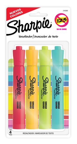 Resaltador Sharpie Nuevos Colores  C/4 2165090