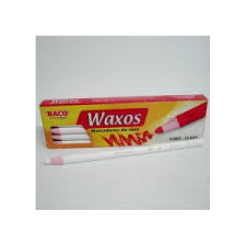 Marcador Cera Waxos Blanco C/12