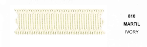Listón Barrotado/Popotillo 0909 #3 810 Marfil