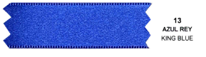 Listón Satinex Doble Cara 45MTS 1715 #1.5 13 Azul Rey