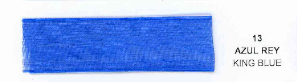 Listón Organza Lisa 18MTS #5 13 Azul Rey