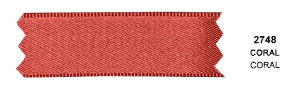 Liston Satinex Doble Cara 45MTS 1715 #00 2748 Coral