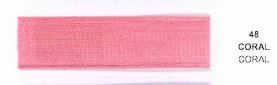 Liston Organza Lisa 18MTS #9 48 Coral