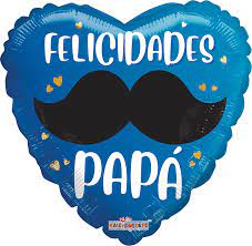 Globo MetÌÁlico 18 Felicidades PapÌÁ Bigotes