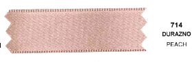 Liston Satinex Doble Cara 45MTS 1715 #00 714 Durazno