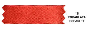 Listón Satinex Doble Cara 45MTS 1715 #1.5 18 Escarlata