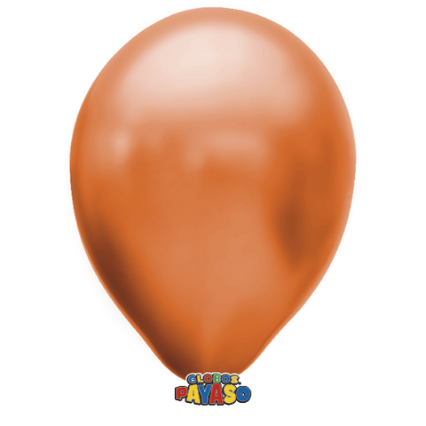 Globo Metalico No 12 Naranja C/50