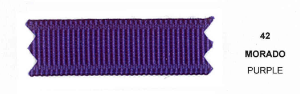 Listón Barrotado/Popotillo 0909 #3 42 Morado
