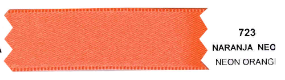 Listón Satinex Doble Cara 45MTS 1715 #1.5 723 Naranja Neon