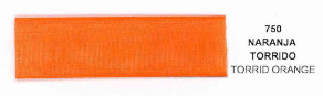 Listón Organza Lisa 18MTS #3 750 Naranja