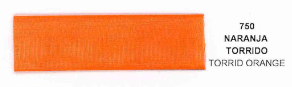 Liston Organza Lisa 18MTS #9 750 Naranja