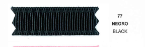 Listón Barrotado/Popotillo 0909 #9 77 Negro
