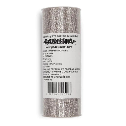 Tulle Liso Diamantina Plata TULDIA-PL