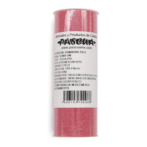 Tulle Liso Diamantina Rosa Mexicano TULDIA-IPHE