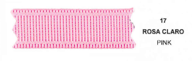 Listón Barrotado/Popotillo 0909 #9 17 Rosa Claro