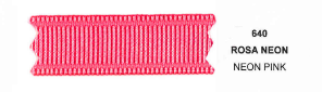 Listón Barrotado/Popotillo 0909 #3 640 Rosa Neon