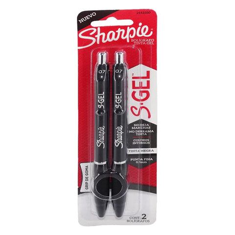 Bolígrafo Sharpie Gel Fino 0.7Mm Negro C/2