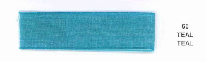 Listón Organza Lisa 18MTS #5 66 Teal
