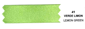 Listón Satinex Doble Cara 45MTS 1715 #00 41 Verde Limon