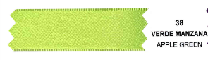 Listón Satinex Doble Cara 45MTS 1715 #00 38 Verde Manzana