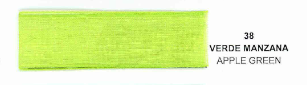 Liston Organza Lisa 18MTS #9 38 Verde Manzana