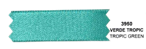 Listón Satinex Doble Cara 45MTS 1715 #1.5 3950 Verde Tropic