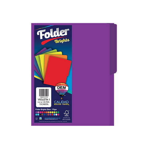 Folder Diem T/Carta  Violeta C/25